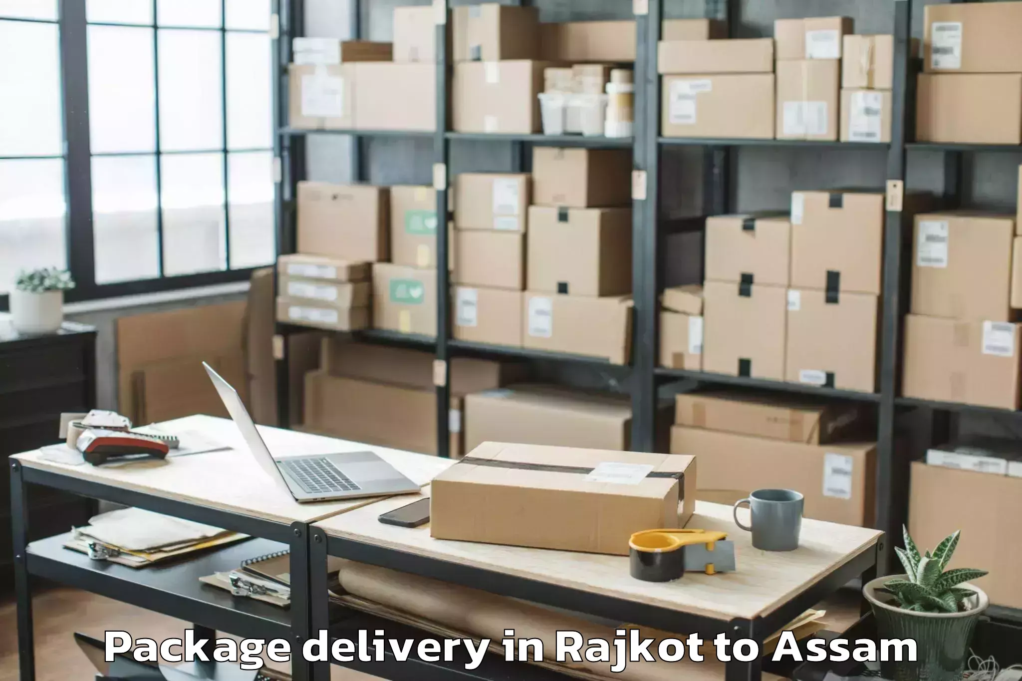 Easy Rajkot to Dum Duma Package Delivery Booking